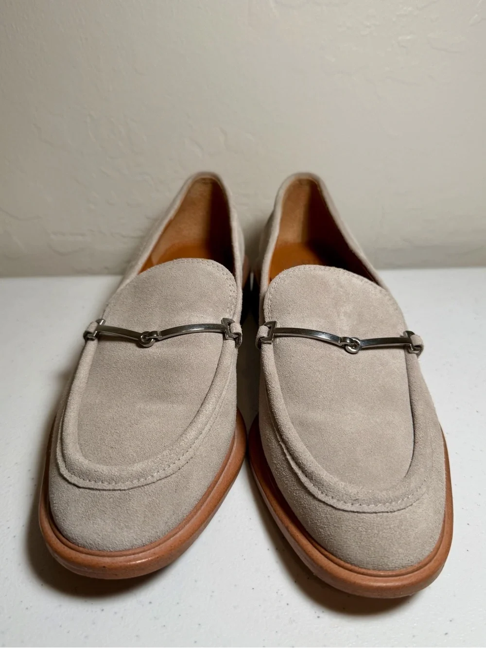 Women’s Suede Bit Loafers in Gray/Greige